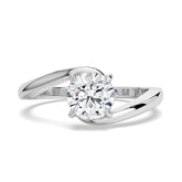 Bypass Round Solitaire Ring